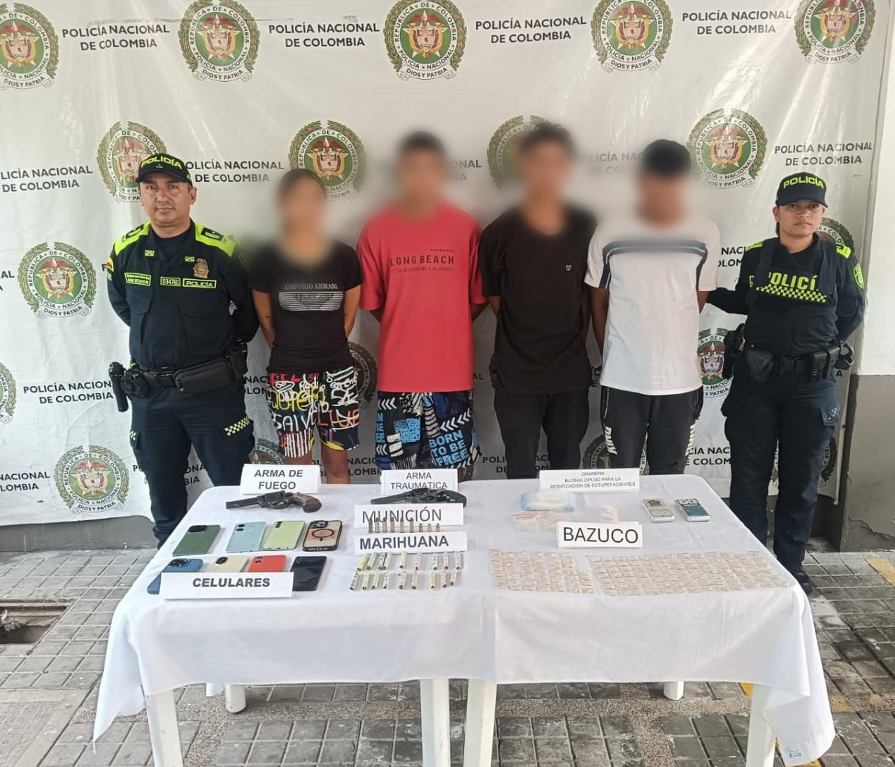 Operativo policial en Melgar deja capturas, menores aprehendidos y material incautado