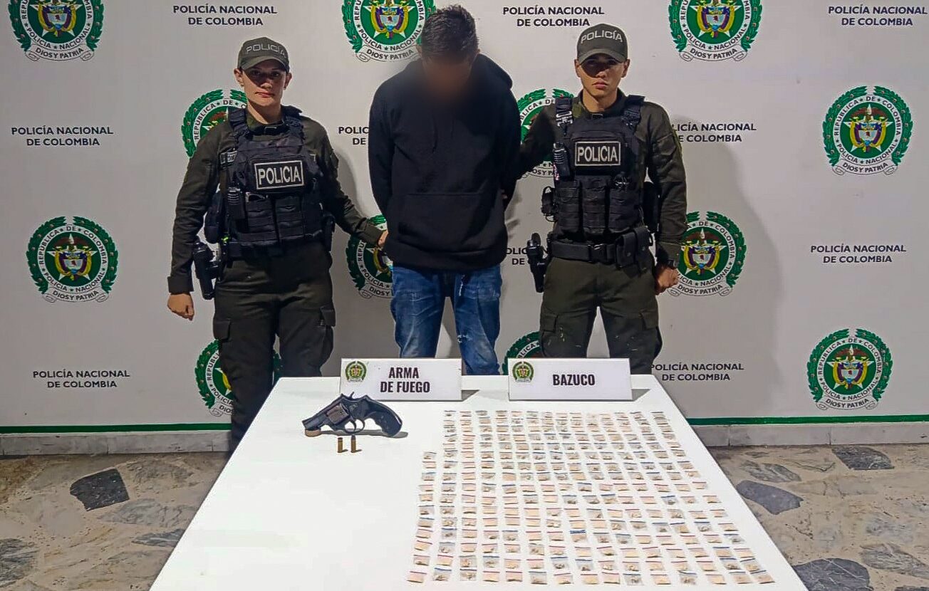 Operativo de la Policía permitió la captura de hombre armado y con droga en la comuna 9 de Ibagué