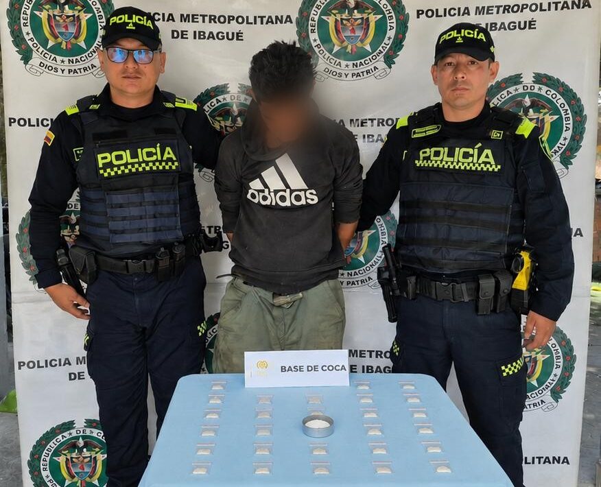 Alias “Jimy” fue capturado con más de 200 gramos de cocaína en la capital tolimense.