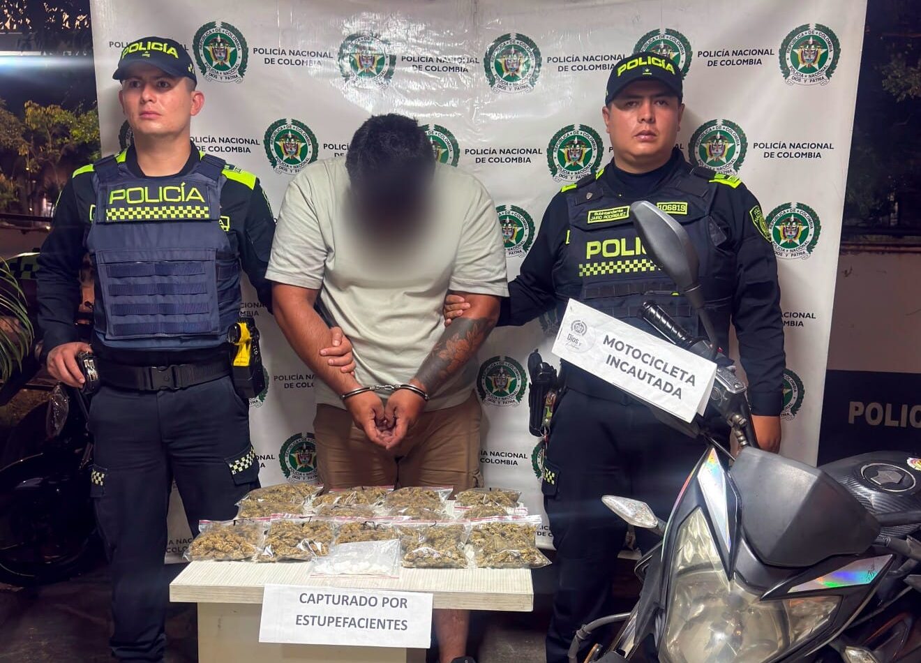 Capturan a hombre con más de un kilo de marihuana y base de coca en el norte de Ibagué