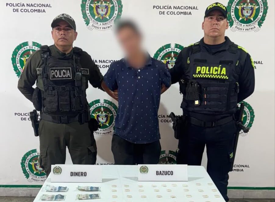 Capturado con 40 gramos de bazuco en el barrio Belén